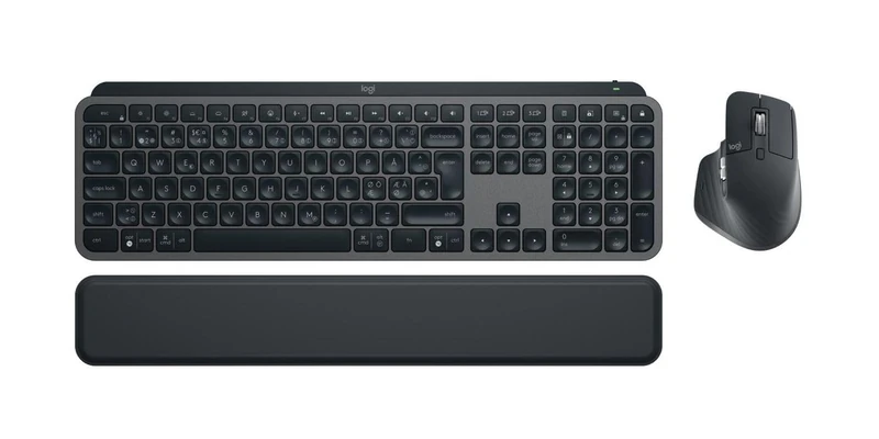 Logitech MX Keys S & MX Master 3S Combo: Graphite, QWERTY Pan Nordic Layout with Palm Rest