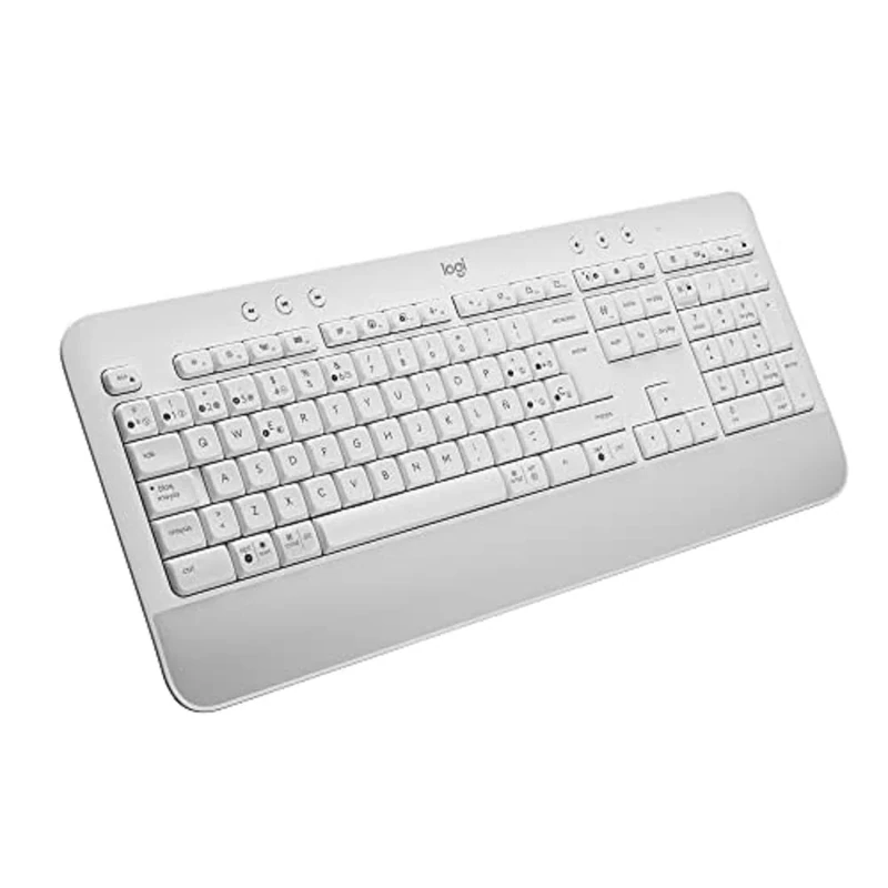 Logitech Signature K650 Wireless Keyboard with Wrist Rest, QWERTY Spanish - White