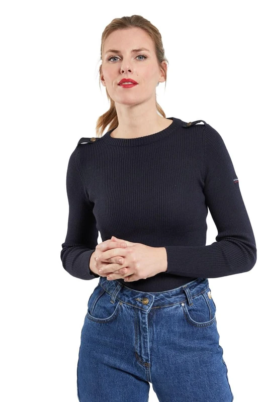 Armor Lux Women's Pull Marin Redon Femme Pullover Sweater, Rich Navy, L
