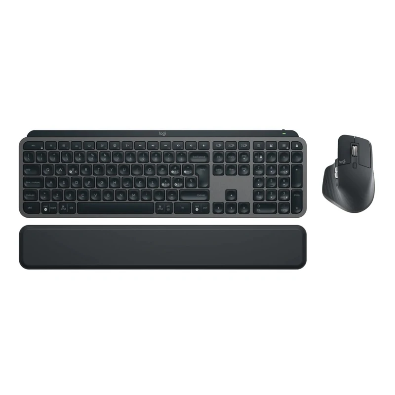 Logitech MX Keys S Combo: MX Master 3S, MX Keys S & MX Palm Rest - Graphite, QWERTY Portuguese Layout