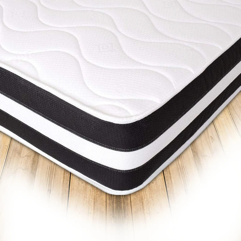 Starlight Beds 3D Quilted Kingsize Memory Foam Mattress. 20cm Deep Sprung Mattress with Memory Foam Layer, Soft Comfort. 5ft x 6ft6 (150cm x 200cm)