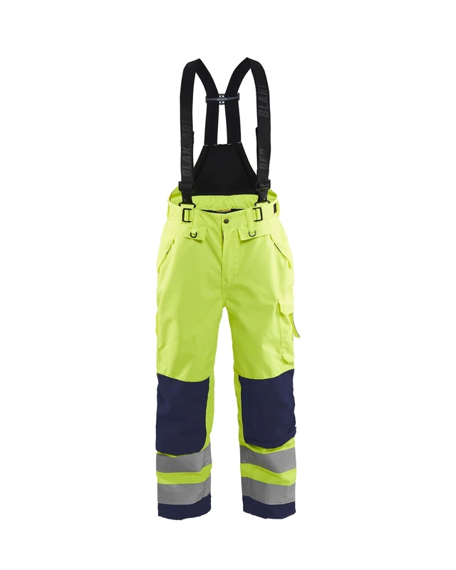 Blaklader 186719773389C148 Shell Work Trousers, High Vis Yellow/Navy, Size C148