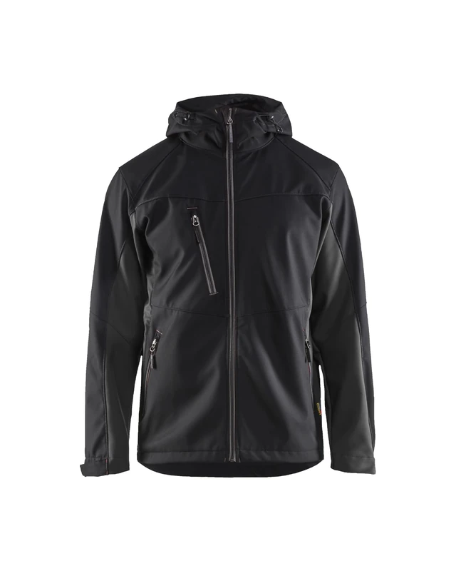 Blaklader 475325169998XL Softshell Jacket with Hood Black/Dark Grey, Size XL