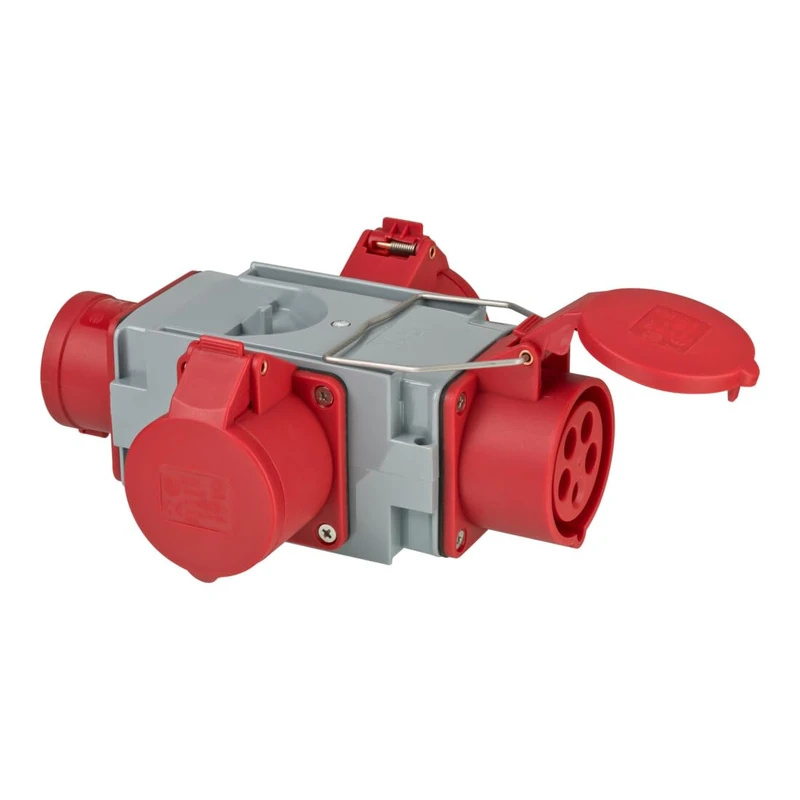 Brennenstuhl 1081640 power plug adapter Grey, Red