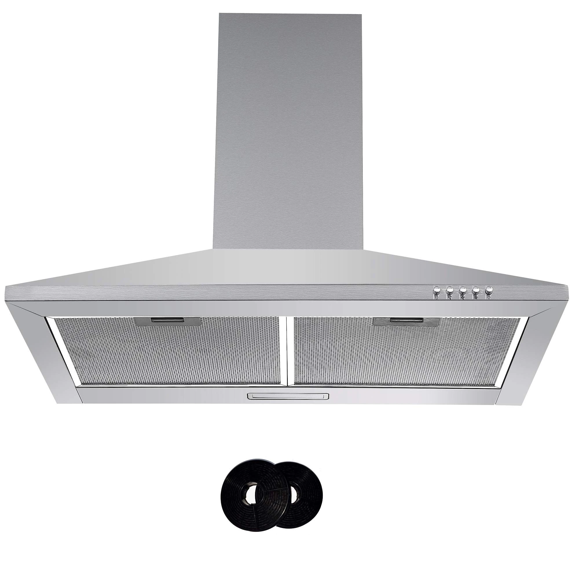 Cookology 70cm Extractor Fan, Chimney Cooker Hood in Stainless Steel & Filters