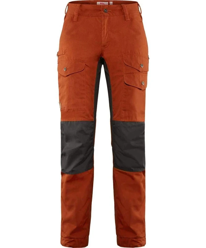 Fjällräven F89330-215-018 Vidda Pro Ventilated Trousers, Women, Regular, Autumn Leaf/Stone Grey, 48