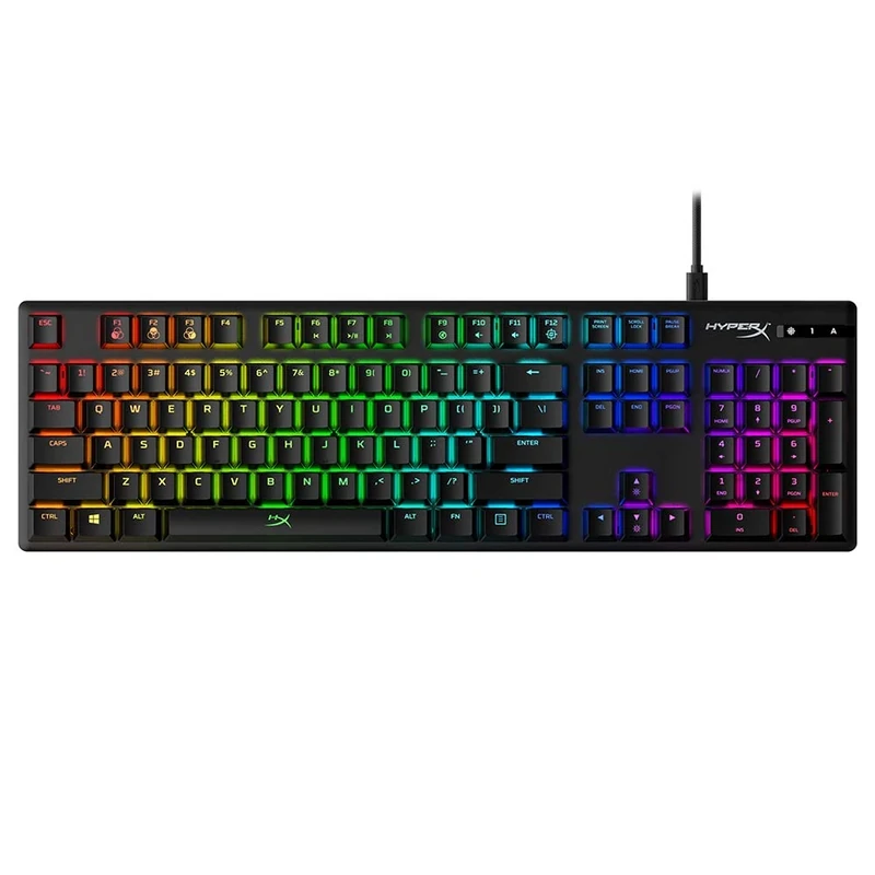 HyperX Alloy Origins – Mechanical Gaming Keyboard – Software–Controlled Light & Macro Customization – Compact Form Factor – Linear Switch – HyperX Red – RGB LED Backlit US QWERTY
