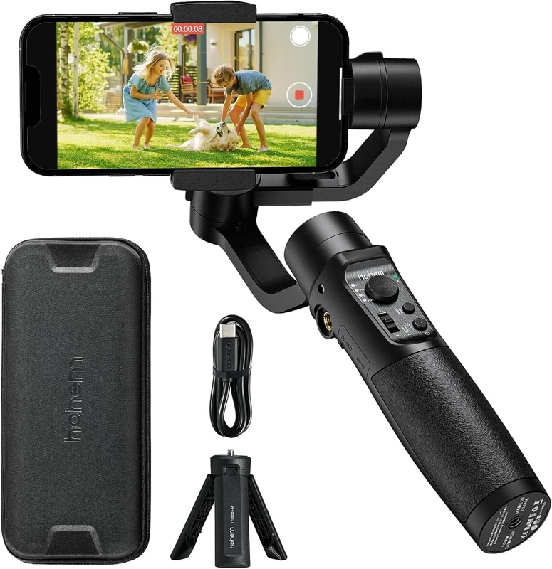 Hohem iSteady Mobile+ Handheld 3-Axis Gimbal Stabiliser for iPhone and Android Smartphone - Black ISMP01B