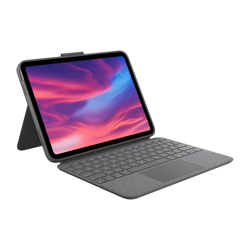 Logitech Combo Touch Detachable Keyboard Case for iPad (10th gen) - Grey - US International Layout