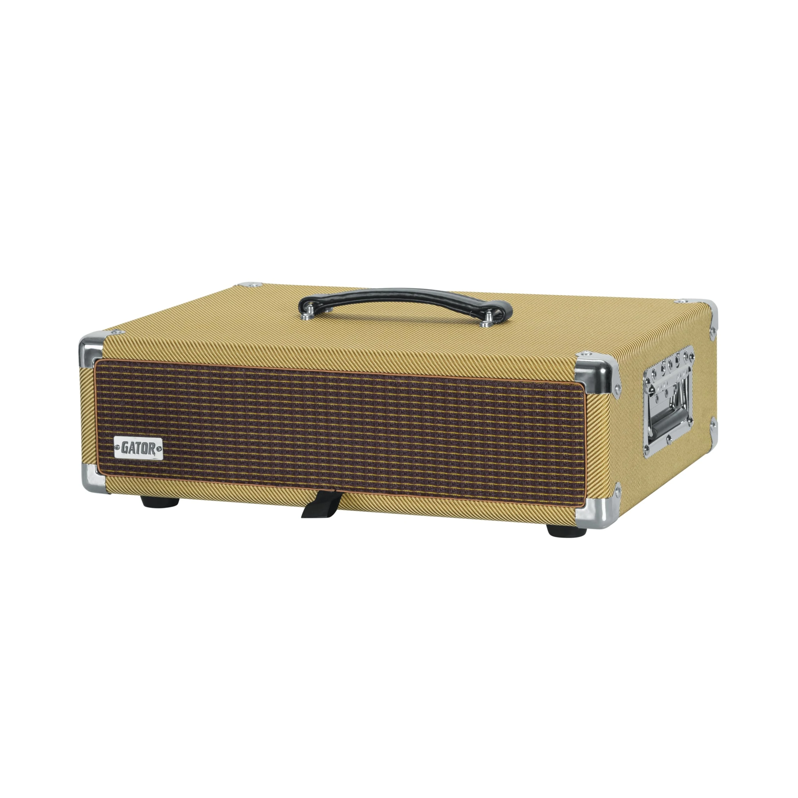 Gator Cases Retro Series Vintage Amp Rack Case; 2U Tweed (GR-RETRORACK-2TW)