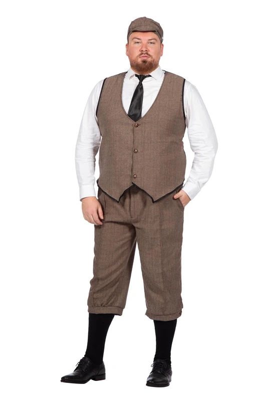 WILBERS & WILBERS 330376 Roaring 20s Men's Costume, 3-Piece Set with Vest, Trousers, Hat, 20s Outfit for Carnival - Image 1