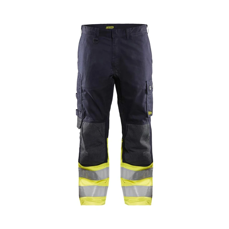 Blaklader 148815128933D96 Multinorm Inherent Work Trousers, Navy/Yellow, Size D96