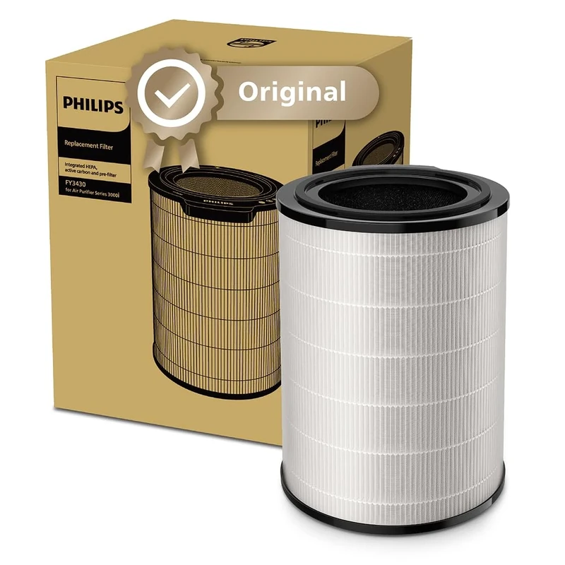 Philips Original Replacement Filter for Air Purifier 3000i Series, AC3033, AC3036, AC3039, AC3055, AC3058, AC3059, HEPA NanoProtect + Active Carbon, 36 Months Lifetime (FY3430/30)