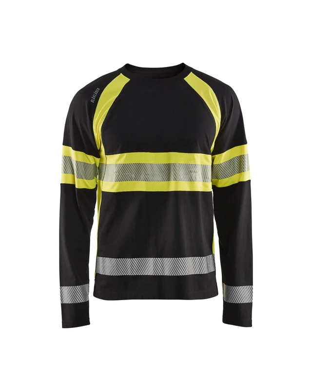 BLÅKLÄDER Hi Vis t-Shirt Long Sleeves Men 4XL Black/Yellow