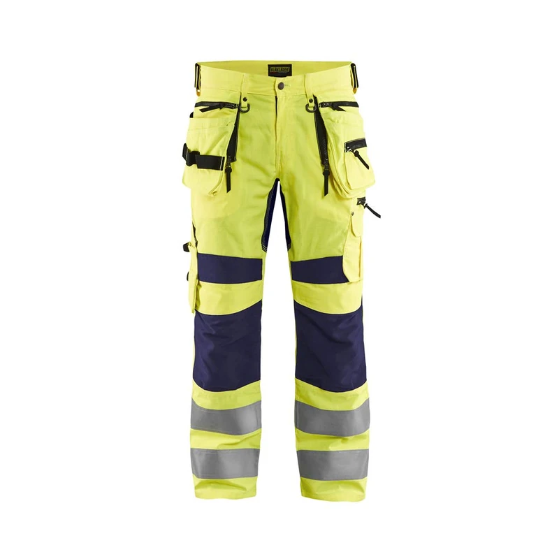 Blaklader 199518313389C146 Hi-Vis Stretch Trousers, Yellow/Navy, Size C146 - Image 1