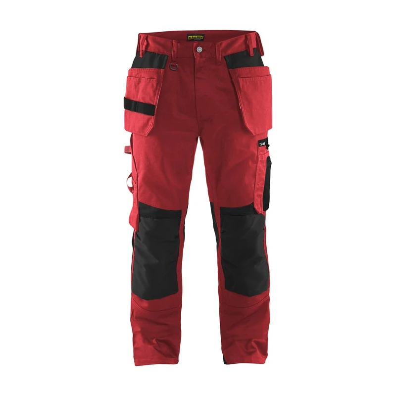 BLAKLADER 155518605699D112 Craftsman Work Trousers, Red/Black, Size D112