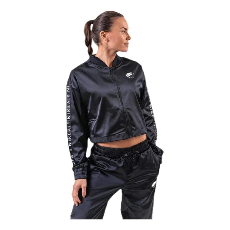 NIKE Women Nsw Air Trak Satin Jacket - Black, 2X-Large