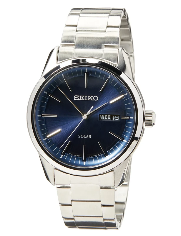 Seiko Solar Men's Watch Stainless Steel Metal Strap SNE525P1