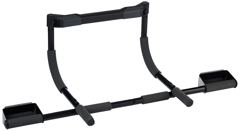 Harbinger Multi-Gym Pro Portable Gym System-Versatile Use for Pull-Ups, Sit-Ups, Push-Ups and Dips,Patented Door Frame Guard and Two-Way Adjustable Design,Perfect Home Workouts,One Size,Black