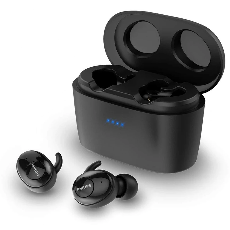 Philips SHB2515BK/10 True Wireless Headphones In-Ear, Headphones Bluetooth Wireless (Built-in Microphone, 110 hours Play Time, Long Battery Life, Noise Cancellation, 3 Ear Cap Types) - Black