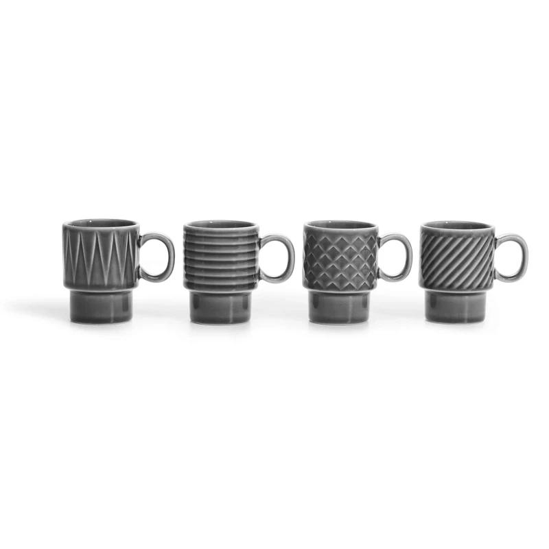 Sagaform Coffee & More Espresso Cup Grey 4-Pack