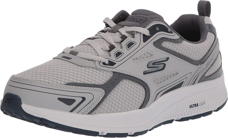 Skechers Men's Go Consistent-Performance Running & Walking Shoe Sneaker, Grey/Navy, 9 UK