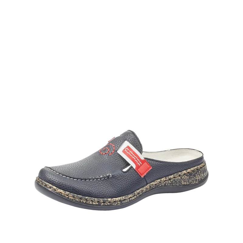 Rieker Women's 46393 Clogs, Blue (Navy/Rosso 15), 4 UK
