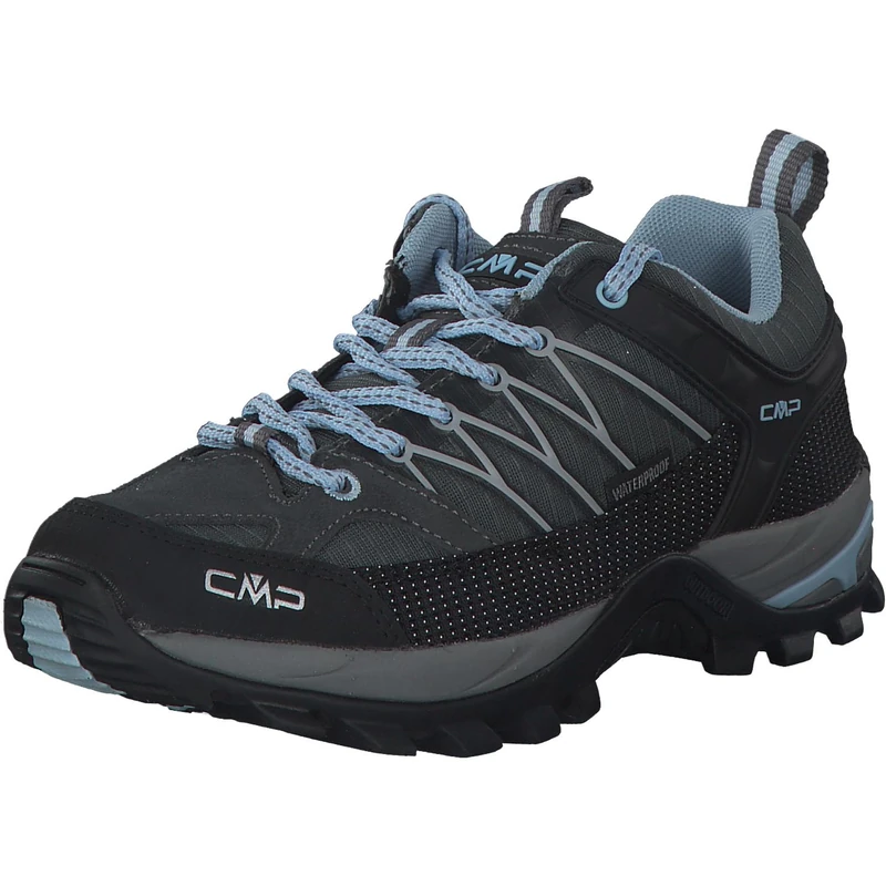 CMP Women's Rigel Low WMN Trekking Shoe WP, Graphite-Light Blue, 8 UK