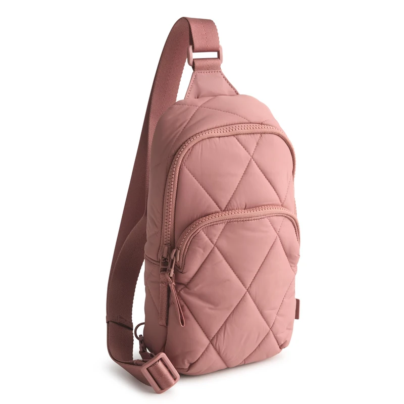 Vera Bradley Women's Featherweight Lorman Sling Backpack, Withered Rose, One Size