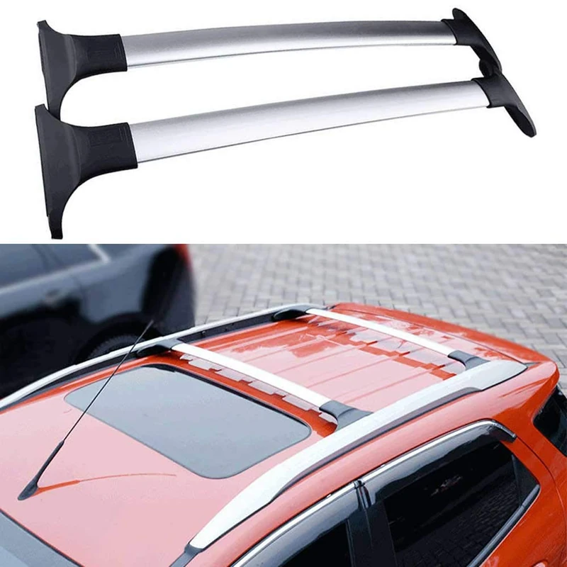 ANTS PART 2Pcs Roof Rack for Ford Ecosport 2013-2021 Aluminum Cross Bars Cross Rails Luggage Carrier Rack Silver