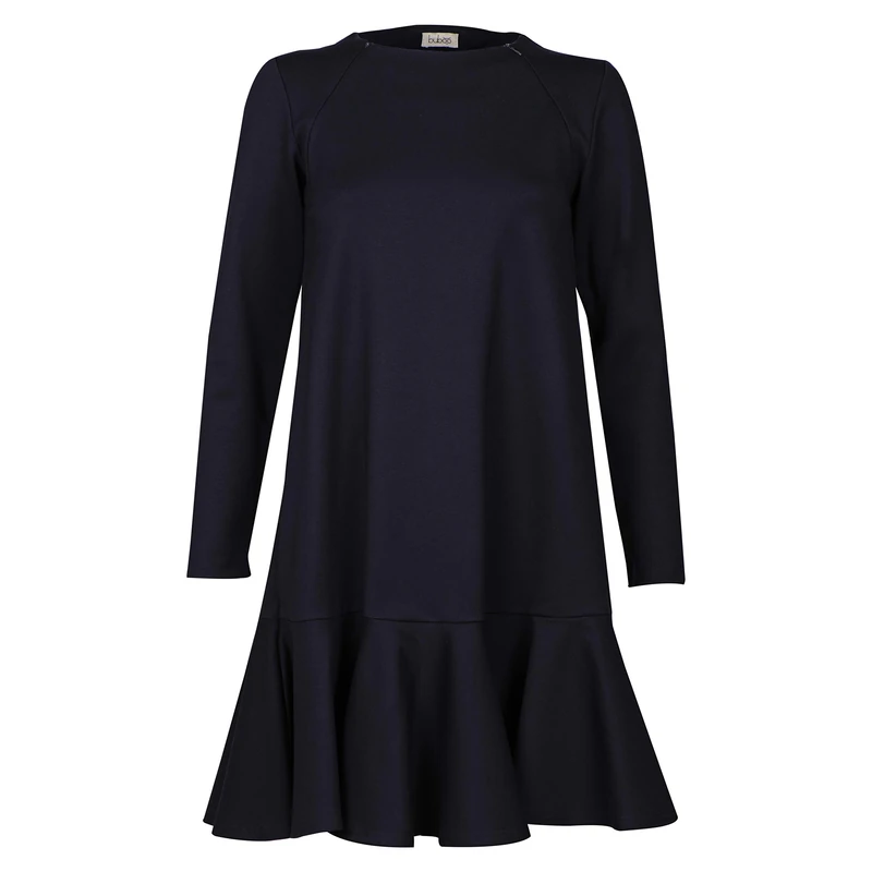 Buboo Women's Roma with 2 Invisible Zippers Long Sleeve Dress, Black (Black Black), 16 (Manufacturer Size: XL) - Image 1