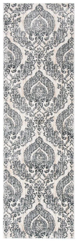 Safavieh Traditional Indoor Woven Runner Area Rug, Isabella Collection, ISA952, in Grey / Ivory, 66 X 213 cm for Living Room, Bedroom or Any Indoor Space