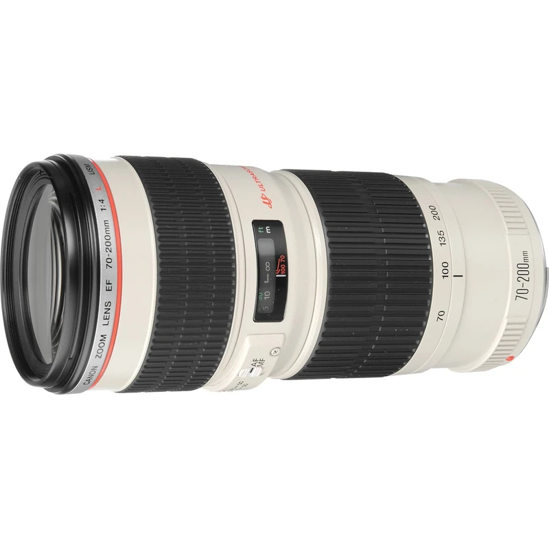 Canon EF 70-200 mm f/4.0 L USM Lens (Non Image Stabilised) - White (Renewed)