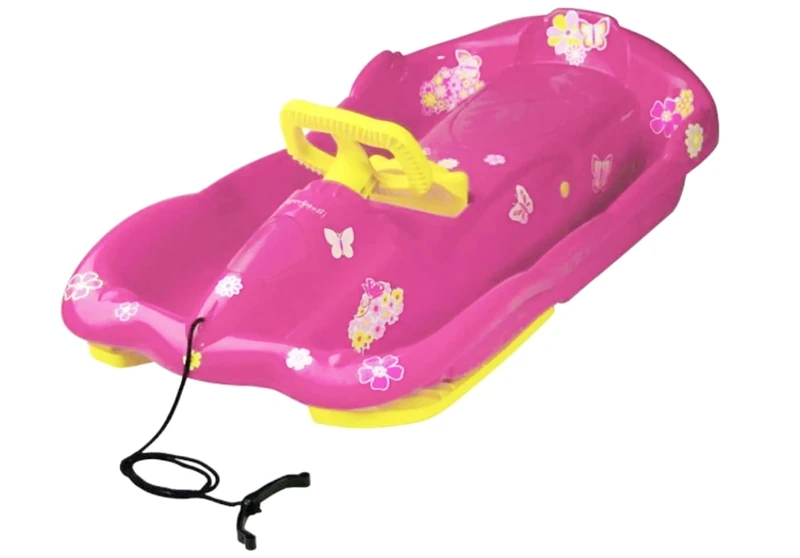 ALPENGAUDI Unisex-Youth Ski-Bob Space Toboggans Pink One Size - Image 1