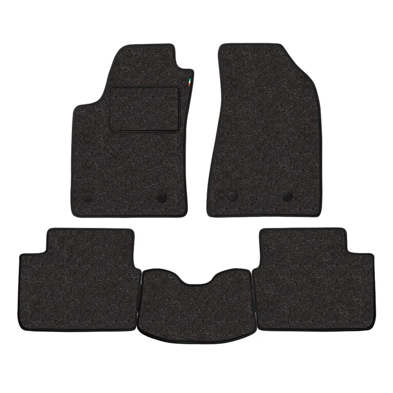PROPOSTEONLINE Floor Mat Set for Volkswagen Passat CC Cabrio 2012 to 2016 in Carpet C / Door Sill Protectors Made in Italy in Grey - Image 1