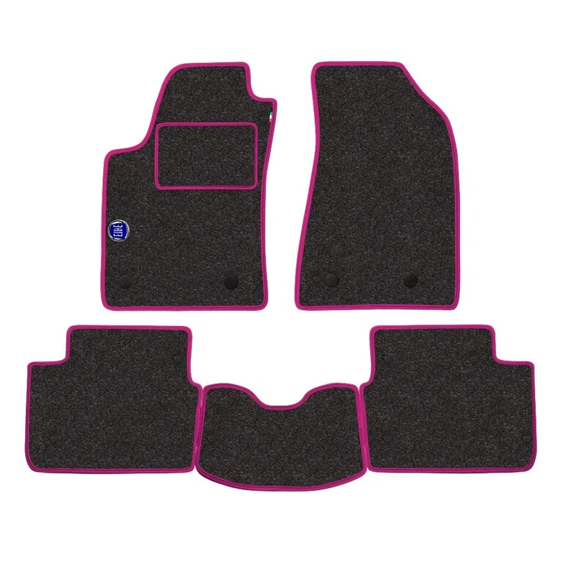 PROPOSTEONLINE Floor Mat Set for Suzuki Baleno from 2016 Made from Automotive Carpet, Colour Grey with Coat of Arms - Image 1