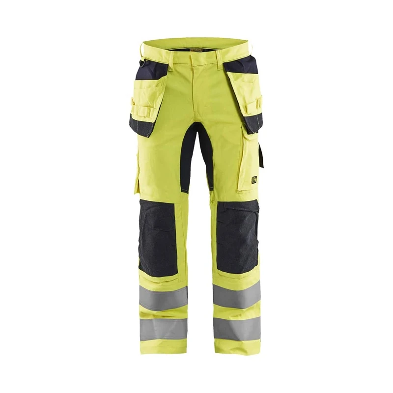 Blaklader Multinorm Inherent 158715123389D120 Work Trousers with Stretch, High Vis Yellow/Navy, Size D120