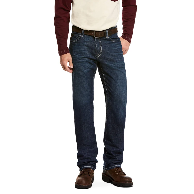 ARIAT Men's Mns Fr M4 Rlx Drst Lnup Strt Lg Jn Plt Jeans, Platinum, 30W 32L UK