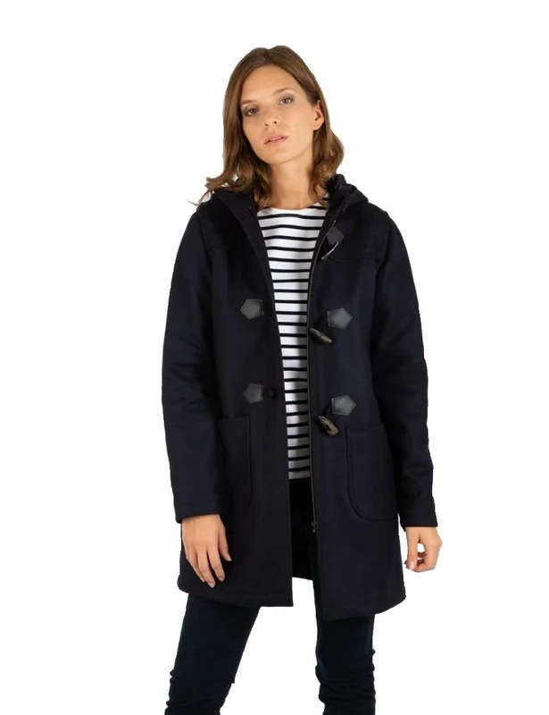 Armor Lux Women's Concarneau Duffle Coat, Rich Navy, 18