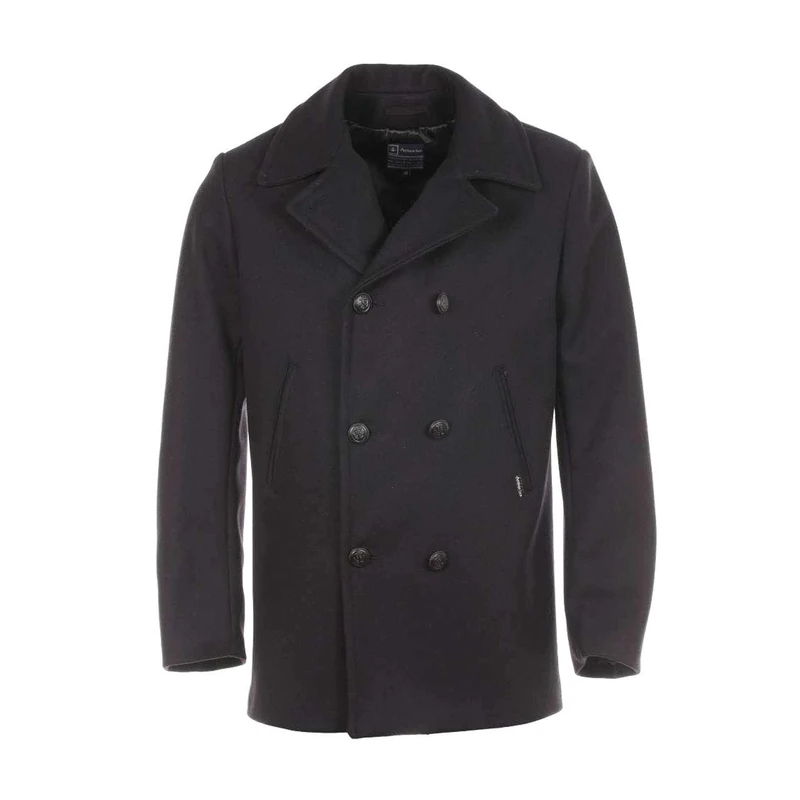 Armor Lux Men's Cap Sizun Pea Coat, Noir, One Size