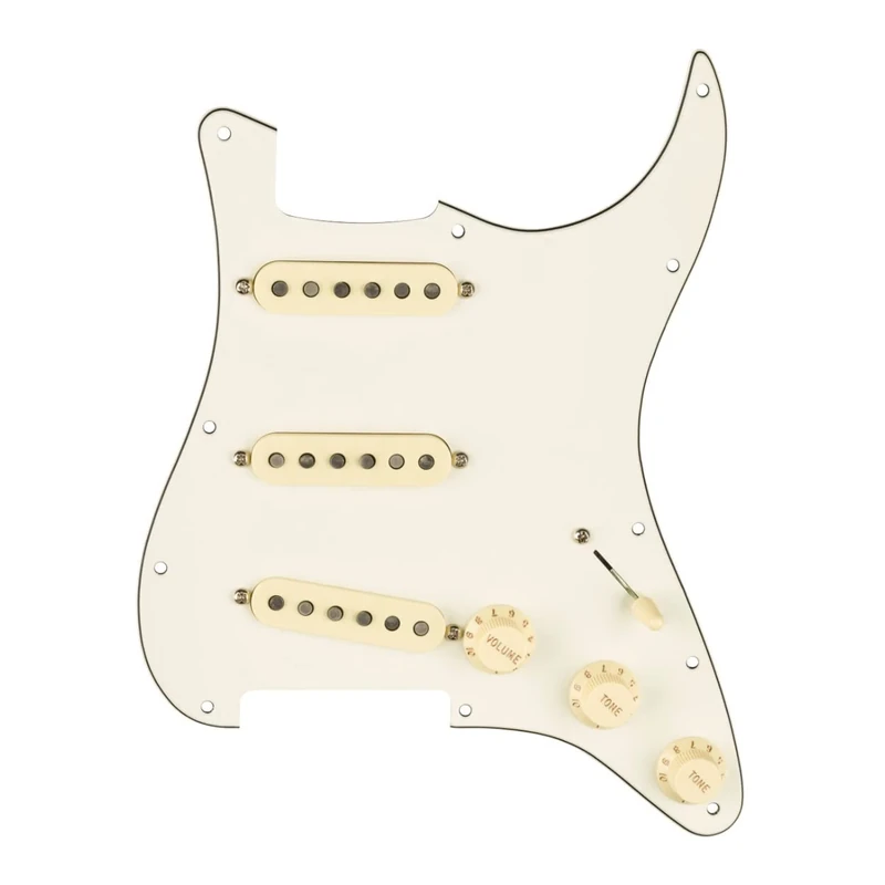 Fender Pre-wired Stratocaster Pickguard Strat Original '57/'62 Pickups, White