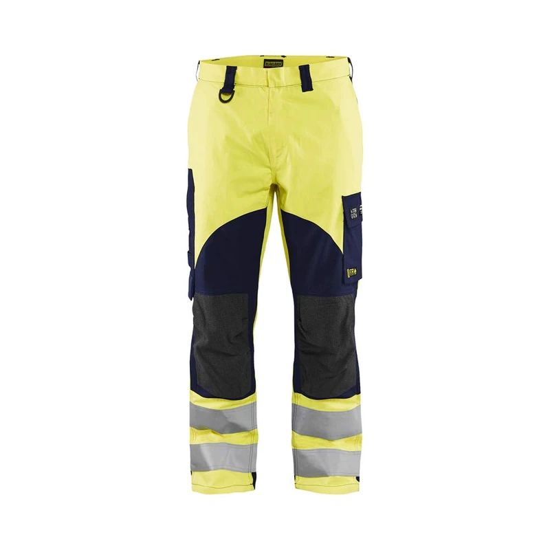 Blaklader 158815123389D100 Multinorm Inherent Work Trousers, High Vis Yellow/Navy, Size D100
