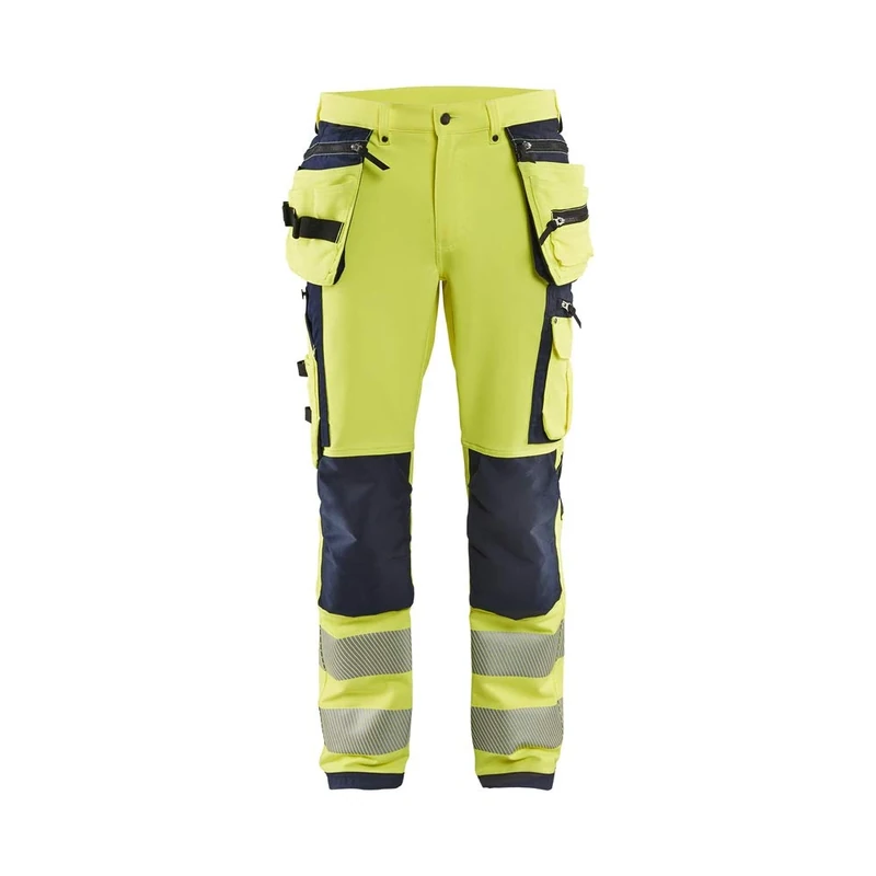 Blaklader 199716423399D120 4-Way Stretch High Visibility Trousers - Yellow/Black, Size D120