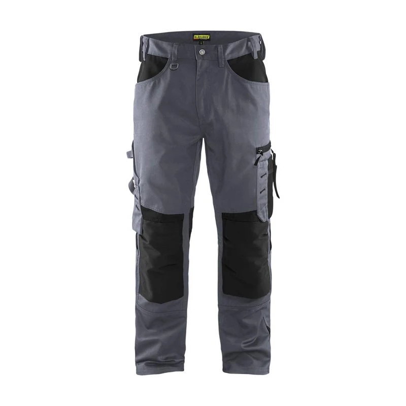 Blaklader 155618609499D104 Artisan Work Trousers Without Nail Pockets Grey/Black, Size D104