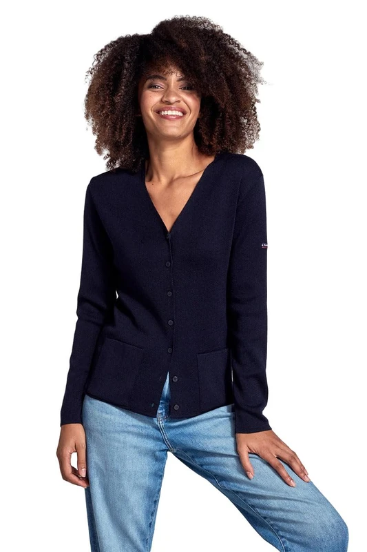 Armor Lux Women's Gilet ''Locronan'' Cardigan Sweater, Rich Navy, S