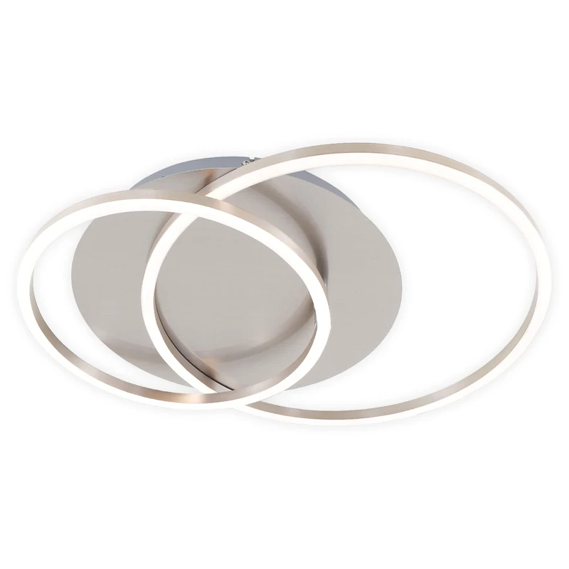 BRILONER Leuchten LED Ceiling Light, Dimmable Ceiling Lamp Incl. Memory Function, Rotatable, 3, 200 Lumens, Matt Nickel, Ø 30cm, 40W