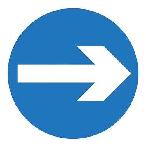 Arrow Right - 3mm AlumComp RA1 Anti Graffiti - 600x600mm