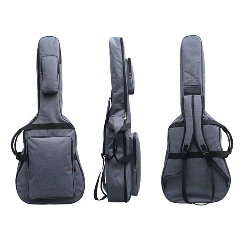 MoonEmbassy Jumbo Guitar Gig Bag Thickening and Waterproof 42" 43" Acoustic Guitar Bag (Grey)
