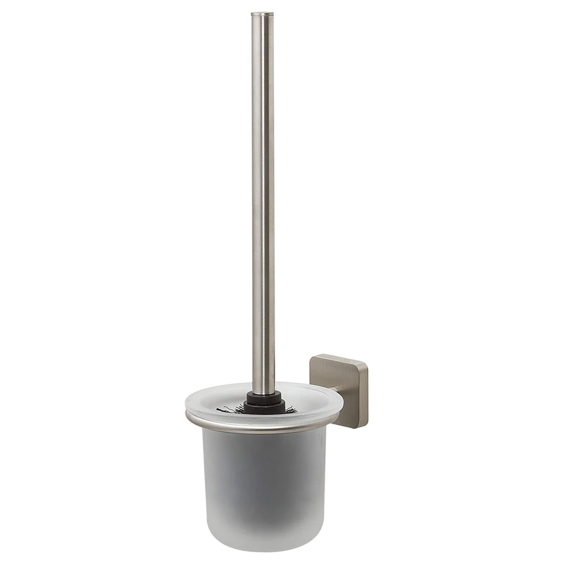 Tiger Onu Toilet Brush and Holder, Stainless Steel Brushed, 11 x 37.7 x 14.1 cm - Image 1