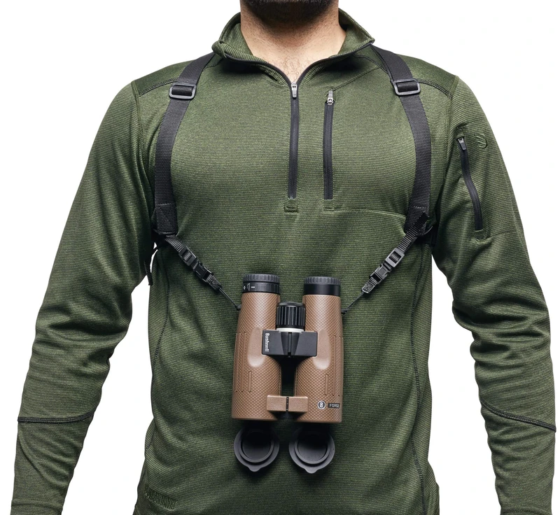 Bushnell - Universal Binocular Harness With Quick Release Buckles - Mesh Vents - Bird Watching - Travelling - Wildlife - Outdoor - Animals - Hiking - BASFHARN